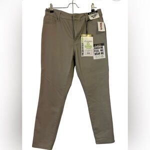 NWT D Jeans Recycled Twill High Waist Ankle Womens Cream Stretch Denim Size 12